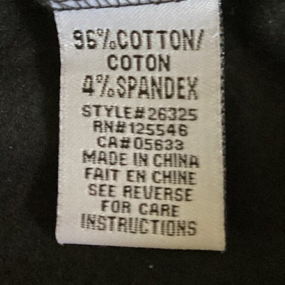 HabitaT 3/4-Sleeve Layered Ruffle Top Black Stretch Cotton Sz L #163B - Picture 7 of 8